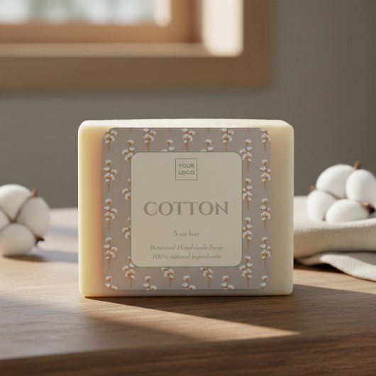 Carré Custom Business Sticker for Cotton Handmade Soap