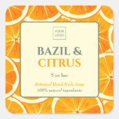 Carré Custom Business Sticker for Handmade Soap (Devant)