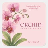 Carré Custom Business Sticker for Orchid Reed Diffuser (Devant)