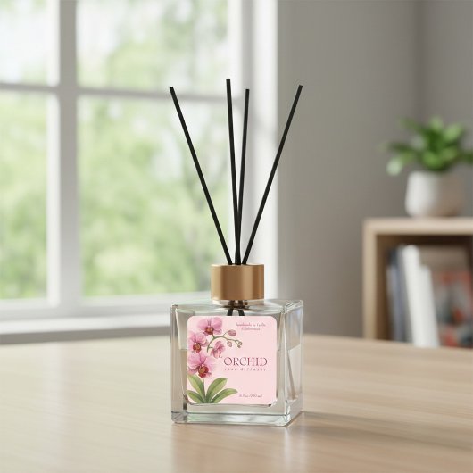 Carré Custom Business Sticker for Orchid Reed Diffuser