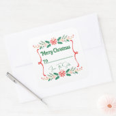 Carré Custom Christmas Label Sticker Tags (Enveloppe)