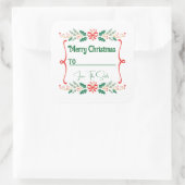 Carré Custom Christmas Label Sticker Tags (Sac)