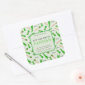 Carré Custom Pandan Wax Melts Square Sticker (Enveloppe)