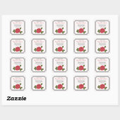 Carré Custom Peony Remembrance Candle Sticker (Feuille)