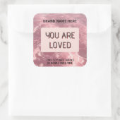 Carré Custom Valentine Candle Sticker 'You Are Loved' (Sac)