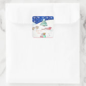 Carré Cute christmas santa Sticker (Sac)