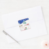 Carré Cute christmas santa Sticker (Enveloppe)