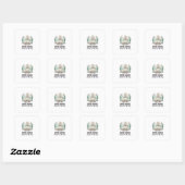 Carré Cute Coffee & Books Sticker – Book Lover Aesthetic (Feuille)