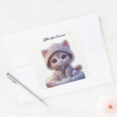 Carré Cute Cosmic Cat Sticker (Enveloppe)