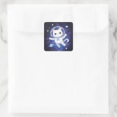 Carré Cute Space Cat Astronaut Sticker (Sac)