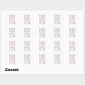 Carré Cute Study Motivation Sticker Sheet (Feuille)