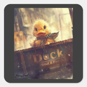 Carré Dark Duck À propos et découvrez Sticker