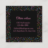 Carré de boulangerie mignonne, Carte de visite de  (Dos)