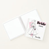 Carré de carnet de mariée rose (Intérieur)