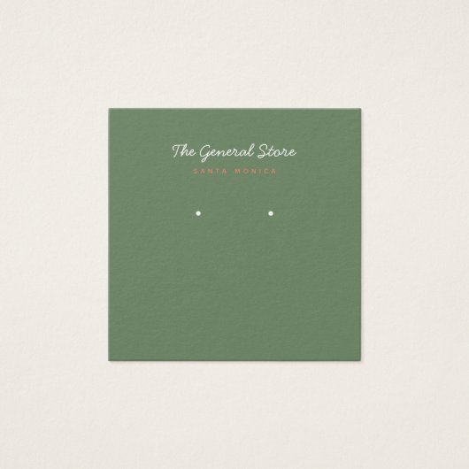 Carré de carte d'affichage à oreille verte (Devant)