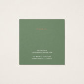 Carré de carte d'affichage à oreille verte (Dos)