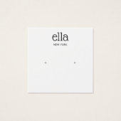 Carré de carte d'affichage simple à oreille blanch (Devant)