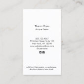 Carré de Carte de visite de phare (Dos)