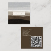 Carré de code QR neutre Carte de visite Brown Tan (Devant / Derrière)