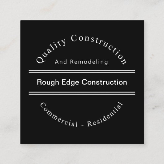 Carré de conception unique de construction Cartes  (Devant)