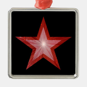 Carré de décoration de l'étoile rouge noir
