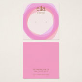 Carré de la carte d'affichage des cercles roses (Devant & derrière)