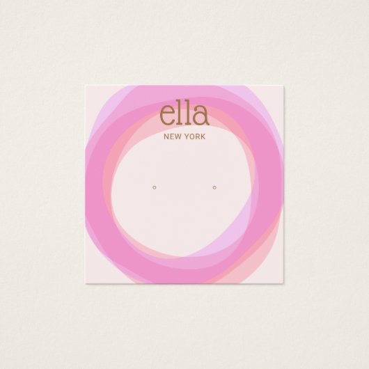 Carré de la carte d'affichage des cercles roses (Devant)