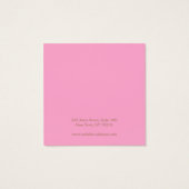 Carré de la carte d'affichage des cercles roses (Dos)