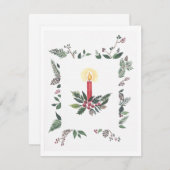 Carré de la couronne de la carte de Noël (Devant / Derrière)