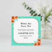 Carré de mariage Gatefold Conception de la carte d (Debout devant)