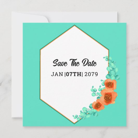 Carré de mariage Gatefold Conception de la carte d (Dos)