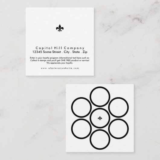 carré de program fleur de lys de fidélité (Devant / Derrière)