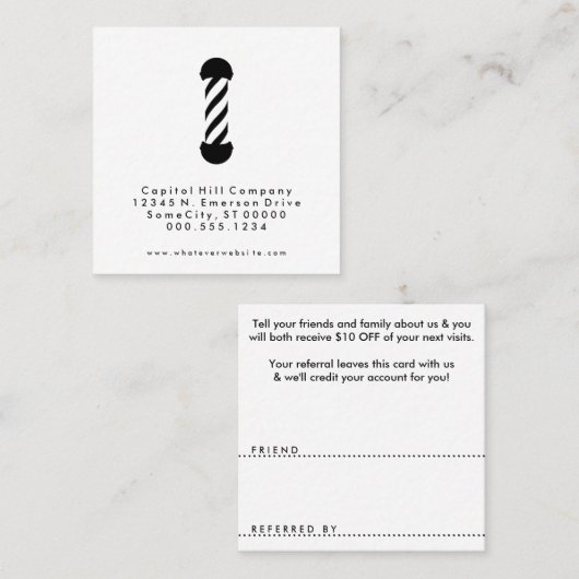 carré de raseur-coiffeur de référence (Devant / Derrière)