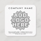 carré de récompenses de fidélité de logo (Devant)