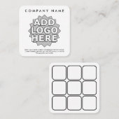 carré de récompenses de fidélité de logo (Devant / Derrière)