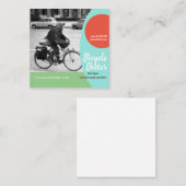 Carré DE RÉPARATION DE BICYCLE, Carte de visite 2, (Devant / Derrière)