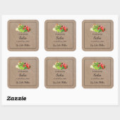 Carré de Salsa maison Étiquette papier Kraft (Feuille)