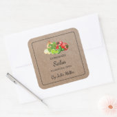 Carré de Salsa maison Étiquette papier Kraft (Enveloppe)