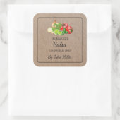 Carré de Salsa maison Étiquette papier Kraft (Sac)