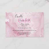 Carré de soins aux bougies rose esthétique Carte d (Dos)