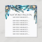 Carré de thème ou carte de visite Bling Birds (Dos)