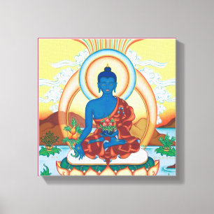 CARRÉ de TOILE - médecine Bouddha - maître cura