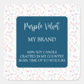 Carré Decorative Candle Label Square Sticker (Devant)