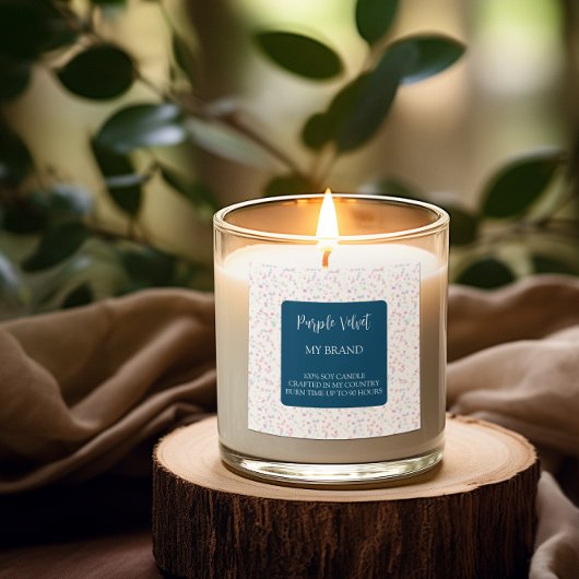 Carré Decorative Candle Label Square Sticker