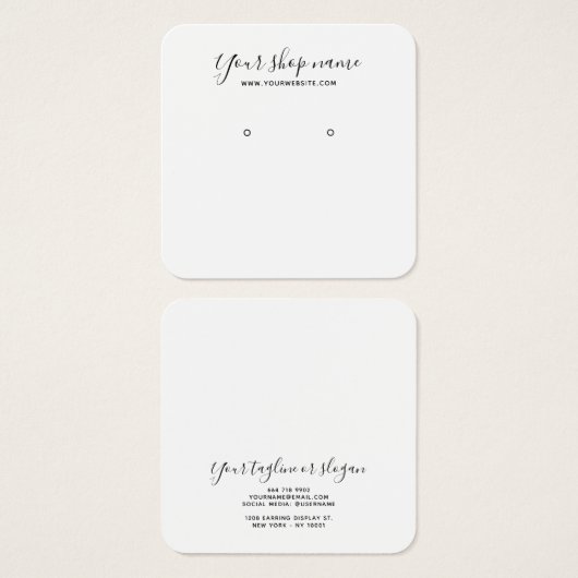 Carré d'écran d'oreille simple et moderne (Devant & derrière)