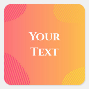 Carré dégradé rose et jaune pour votre Sticker design