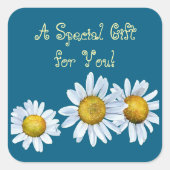 Carré Delightful Daisies Gift Sticker (Devant)
