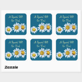 Carré Delightful Daisies Gift Sticker (Feuille)