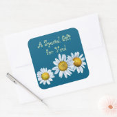 Carré Delightful Daisies Gift Sticker (Enveloppe)