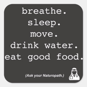 Carré Demandez à votre Naturopath - Sticker